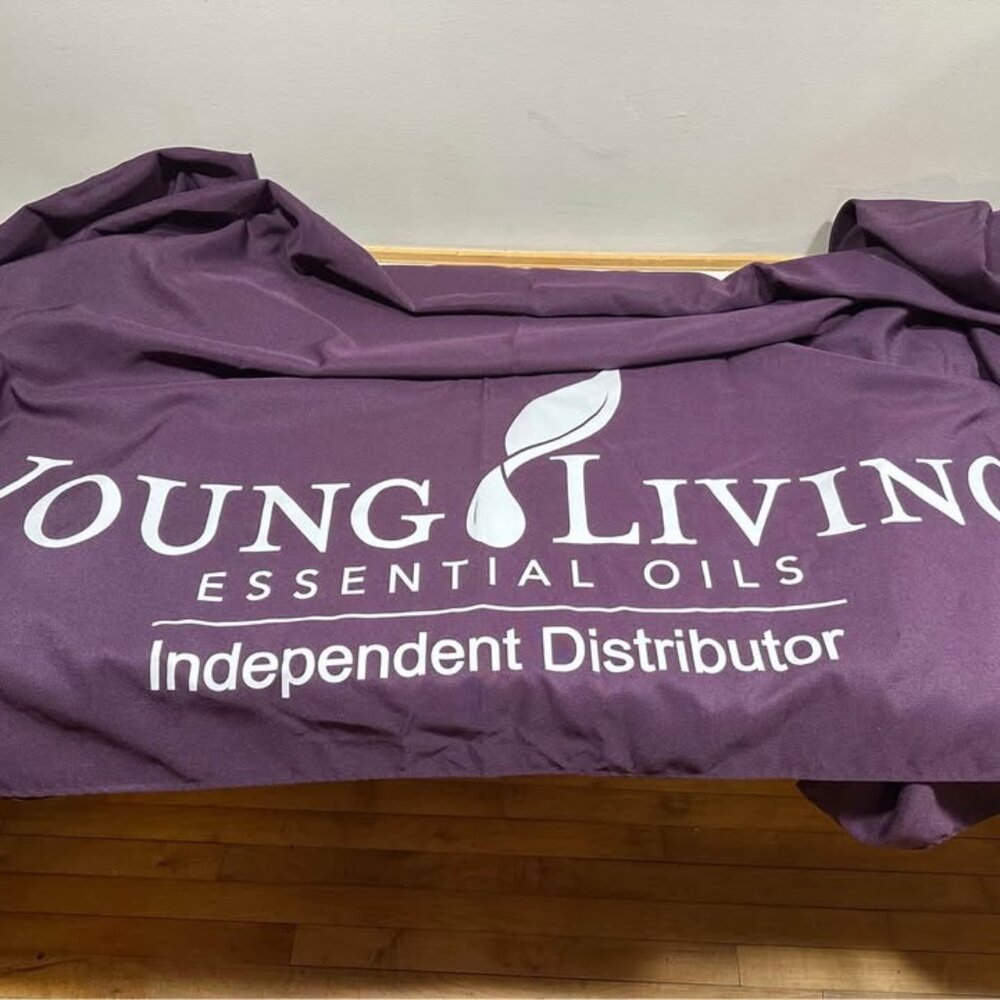 Purple Young Living Table Cloth for Trade Shows